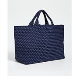 NWT - Naghedi St Barths Large Woven Carryall Tote in Ink Blue